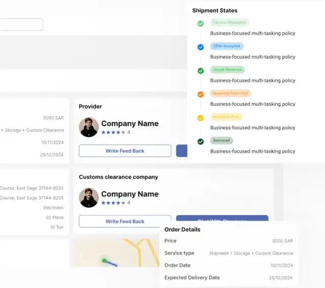 Live shipment status tracking